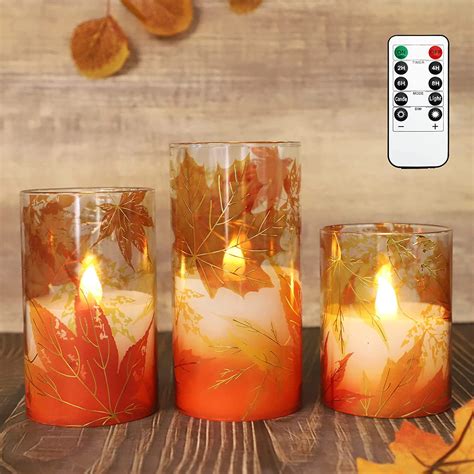 battery operated fall candles|fall flameless candles.